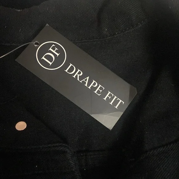 NWT Women’s cropped Black Denim Jean Jacket Sz 3X - Picture 9 of 10